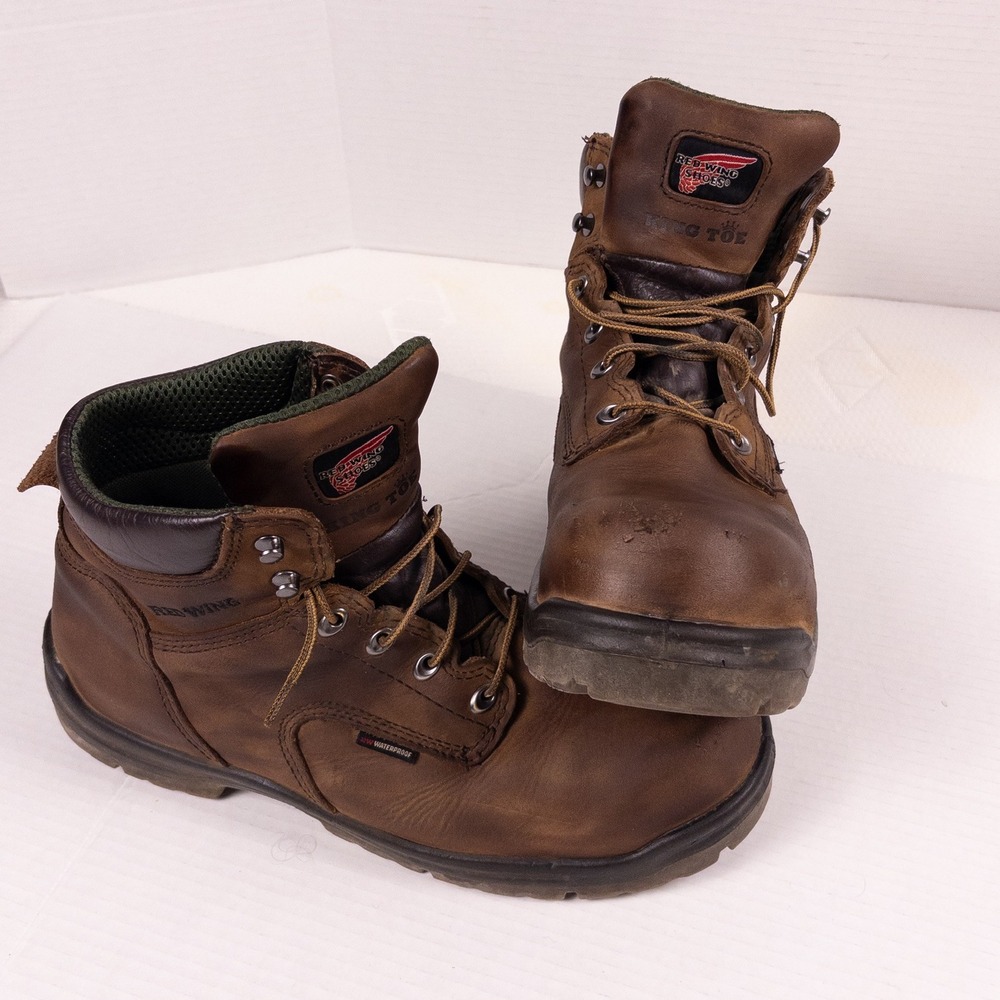 Red Wing 2240 Work Boots Mens 12‎ Brown King Toe Safety Waterproof ASTM Workwear